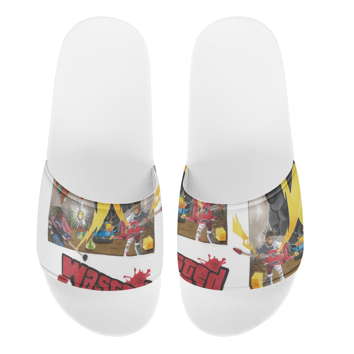 Juice Wrld Wasted Custom Slide Shoes