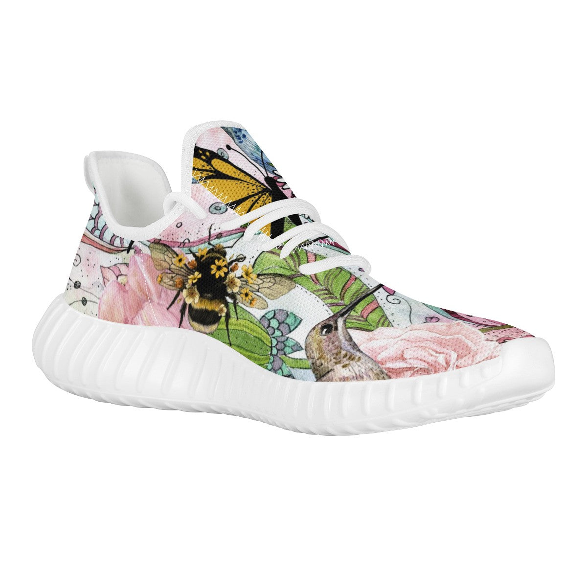 Flower Custom Yeezy Walking Shoes
