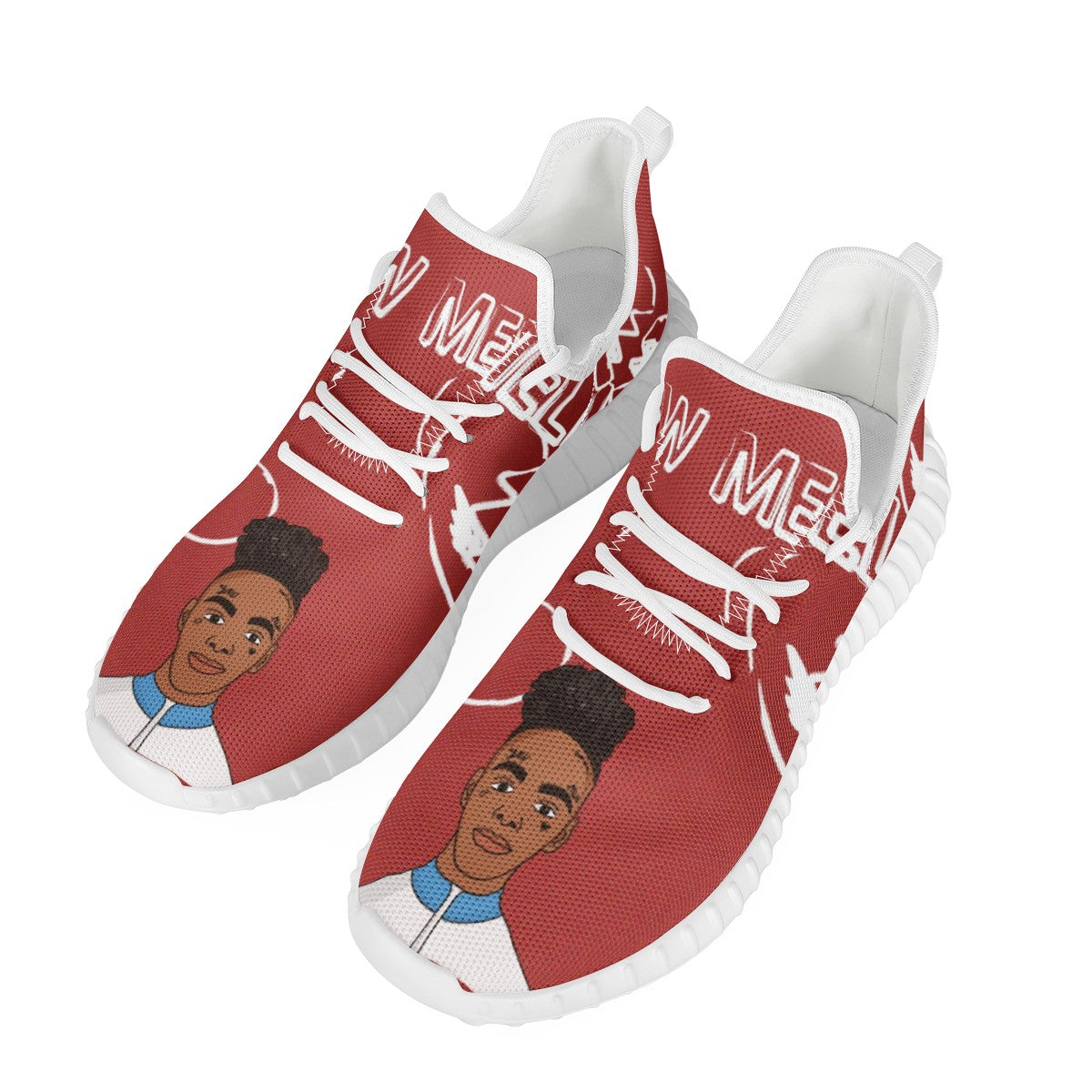 Ynw Melly Custom Yeezy Walking Shoes