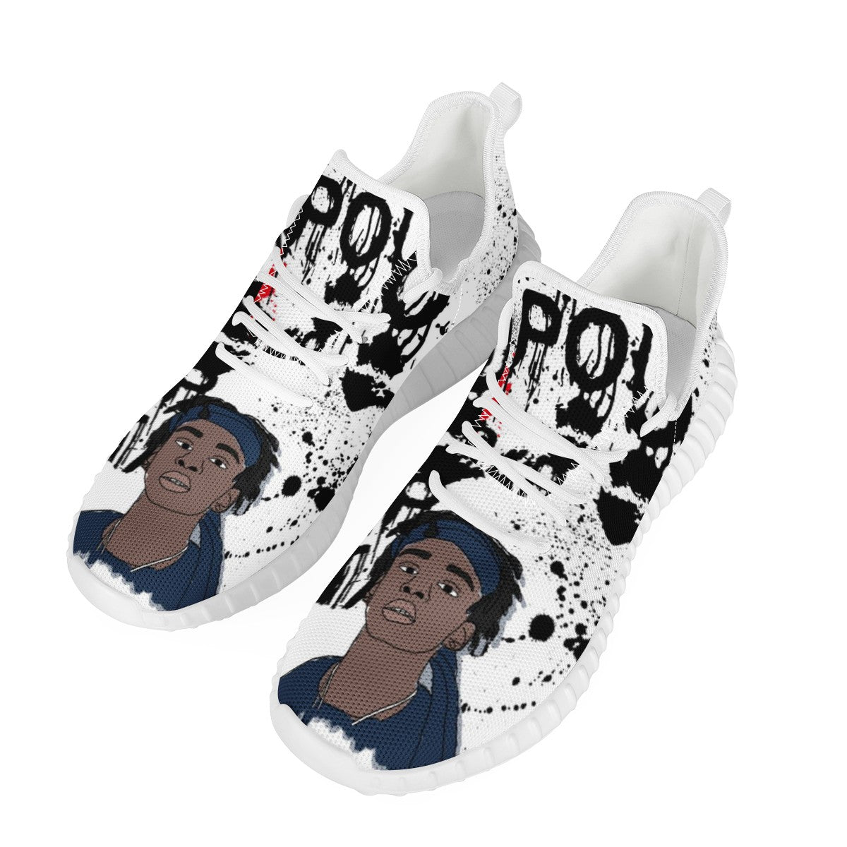 Polo G Custom Yeezy Walking Shoes
