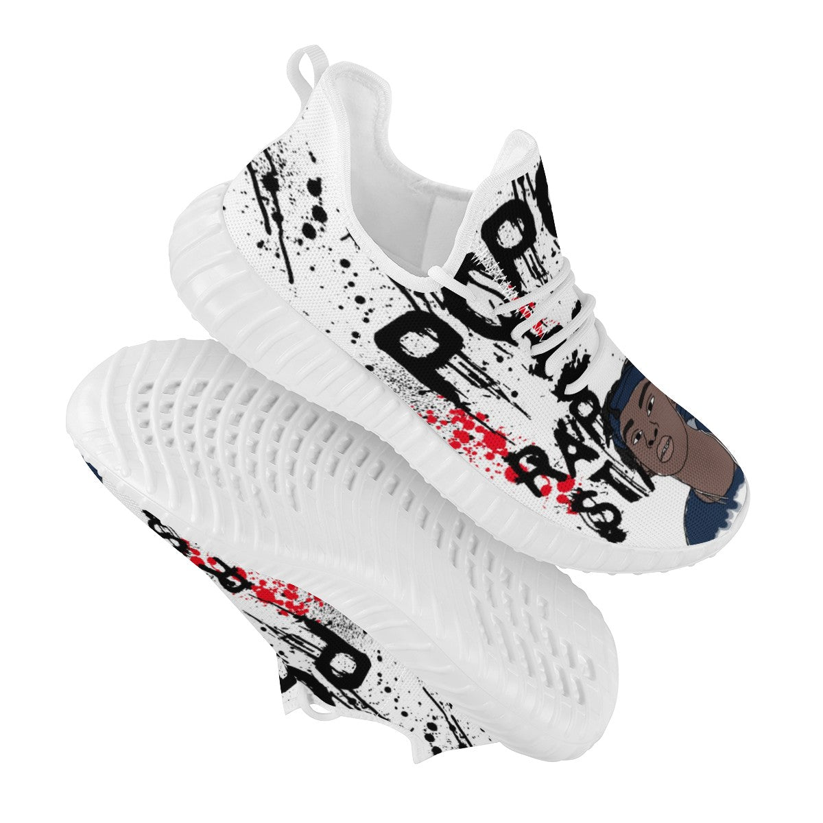 Polo G Custom Yeezy Walking Shoes