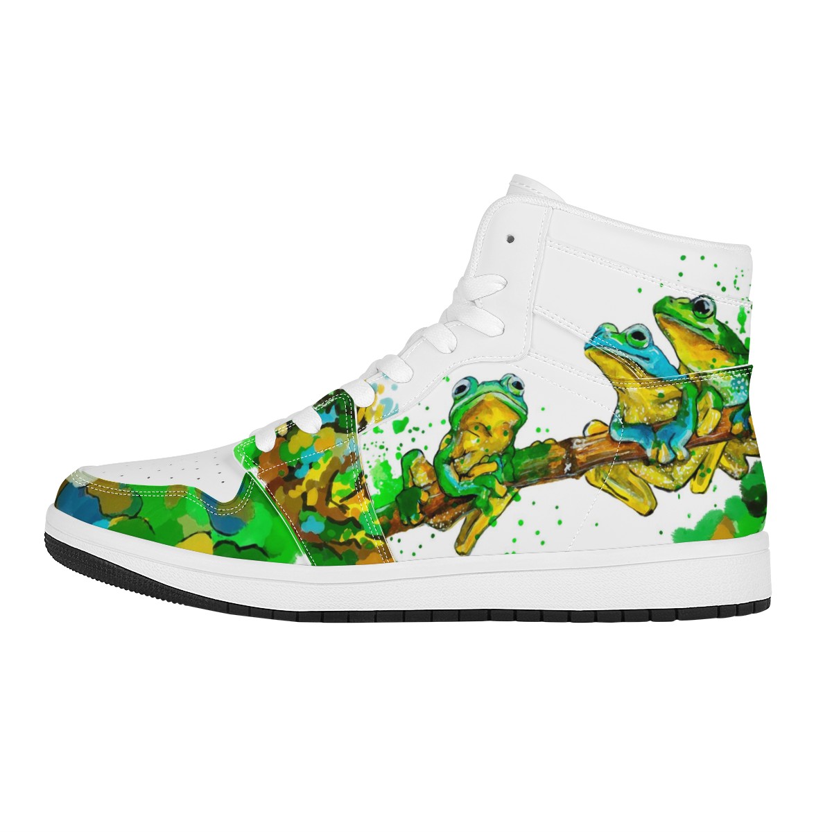 Frog Custom Nike Air Jordan 1 Leather Sneaker