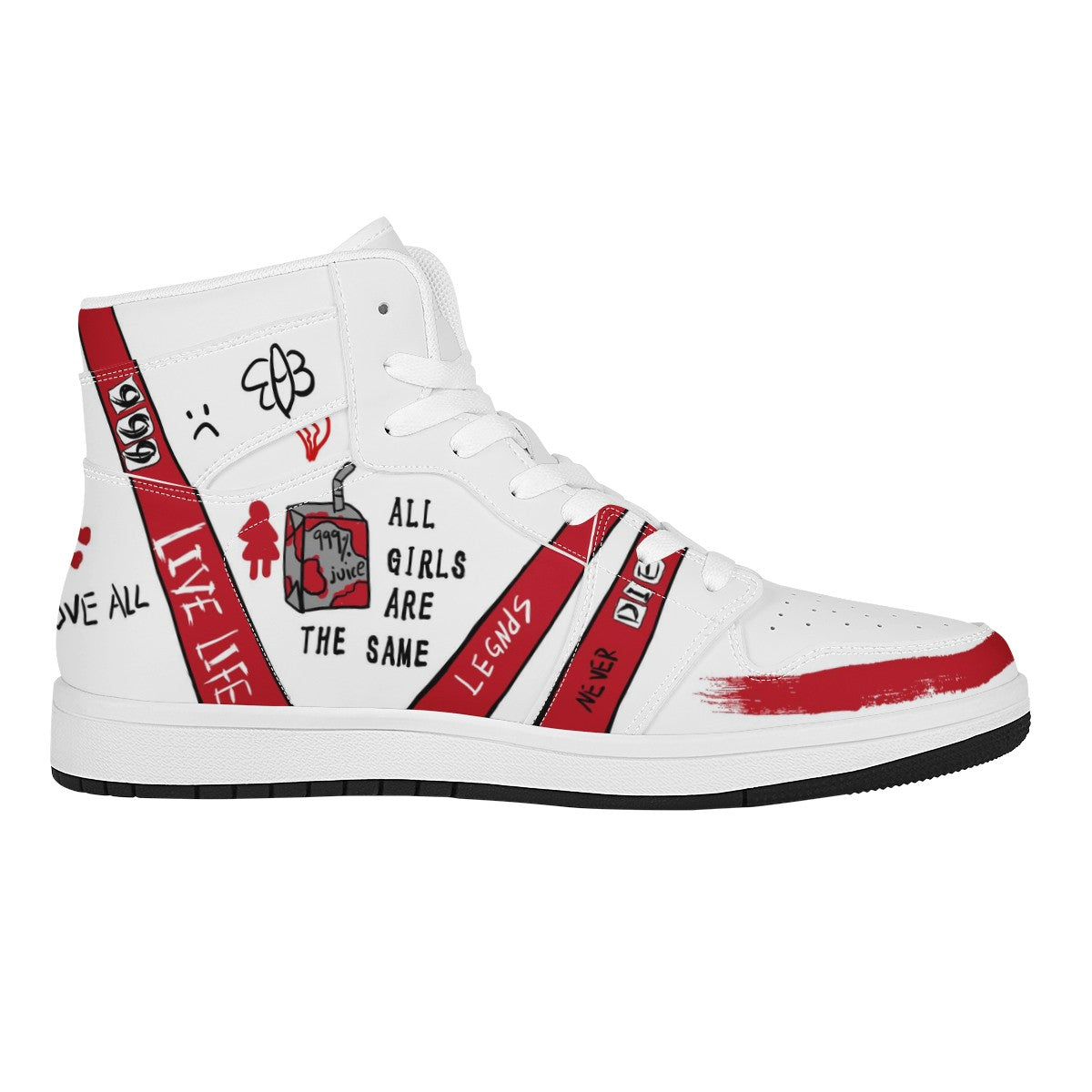 Juice Wrld No Vanity Custom Nike Air Jordan 1 Leather Sneaker