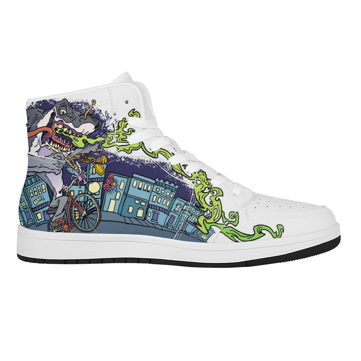 Jaws Custom Nike Air Jordan 1 Leather Sneaker