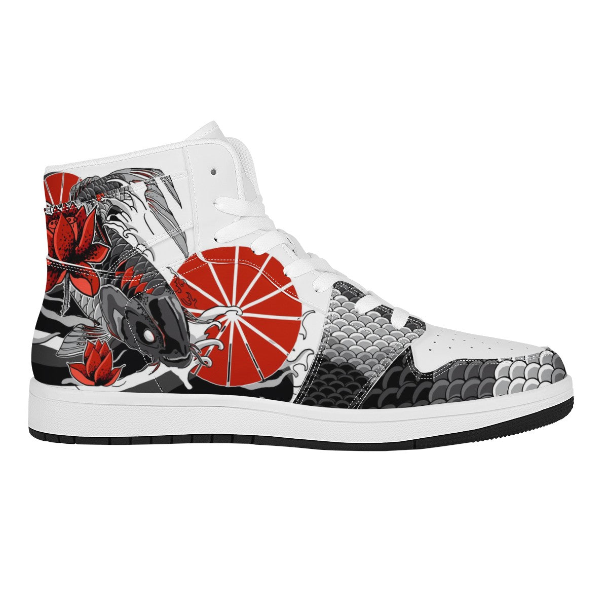 Koi Fish Custom Nike Air Jordan 1 Leather Sneaker