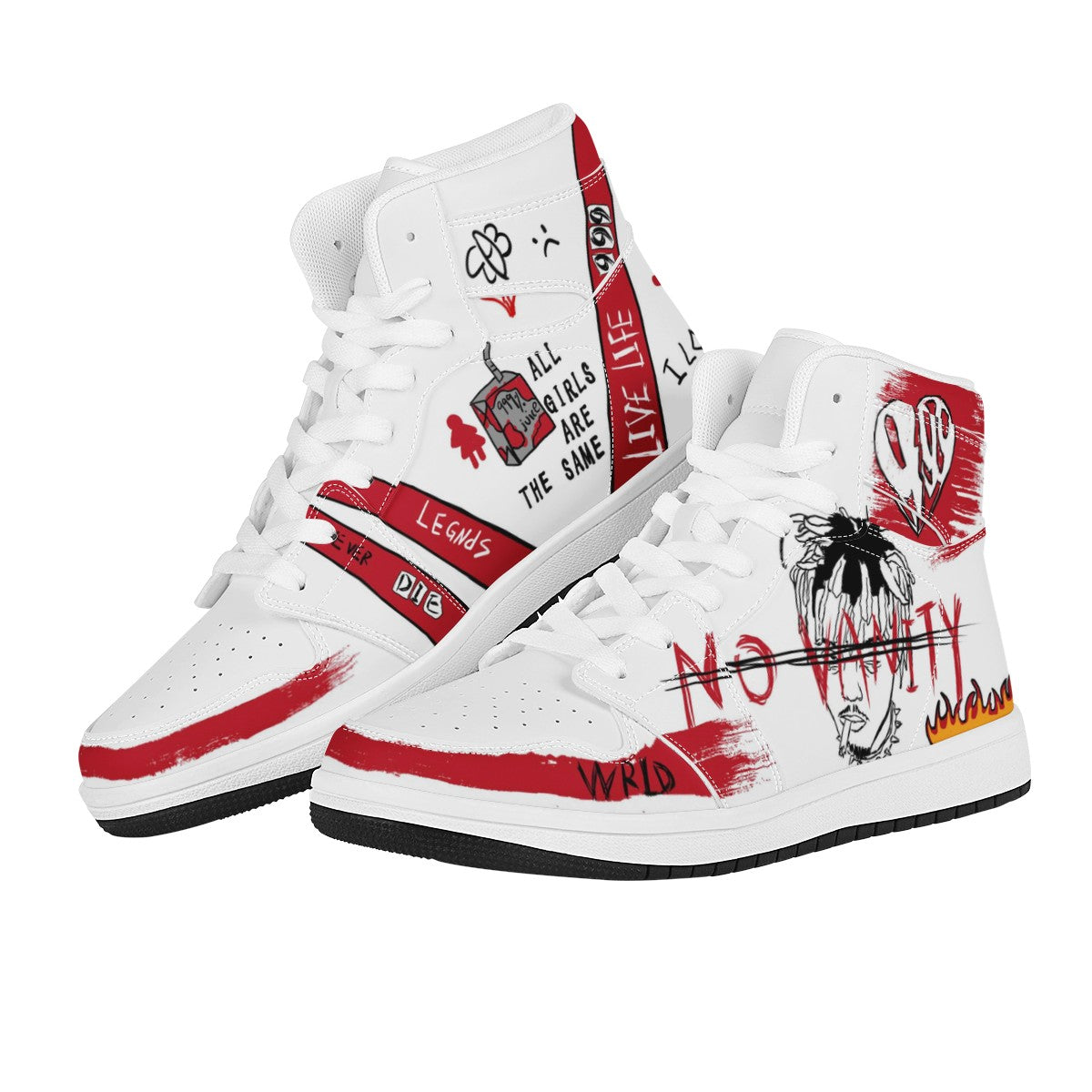 Juice Wrld No Vanity Custom Nike Air Jordan 1 Leather Sneaker