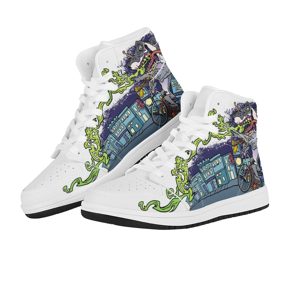 Jaws Custom Nike Air Jordan 1 Leather Sneaker