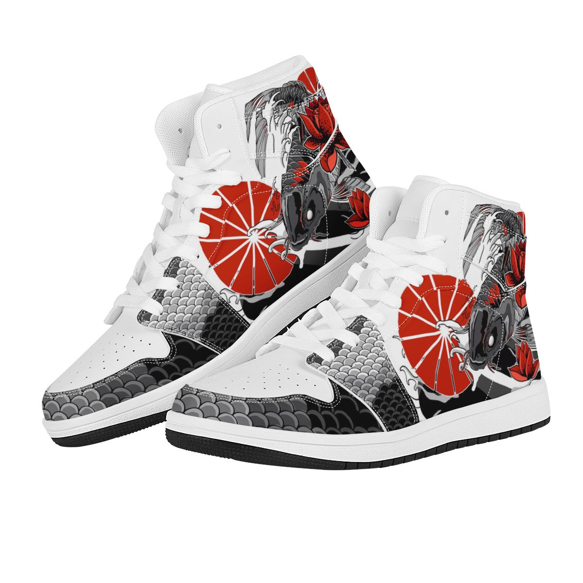 Koi Fish Custom Nike Air Jordan 1 Leather Sneaker