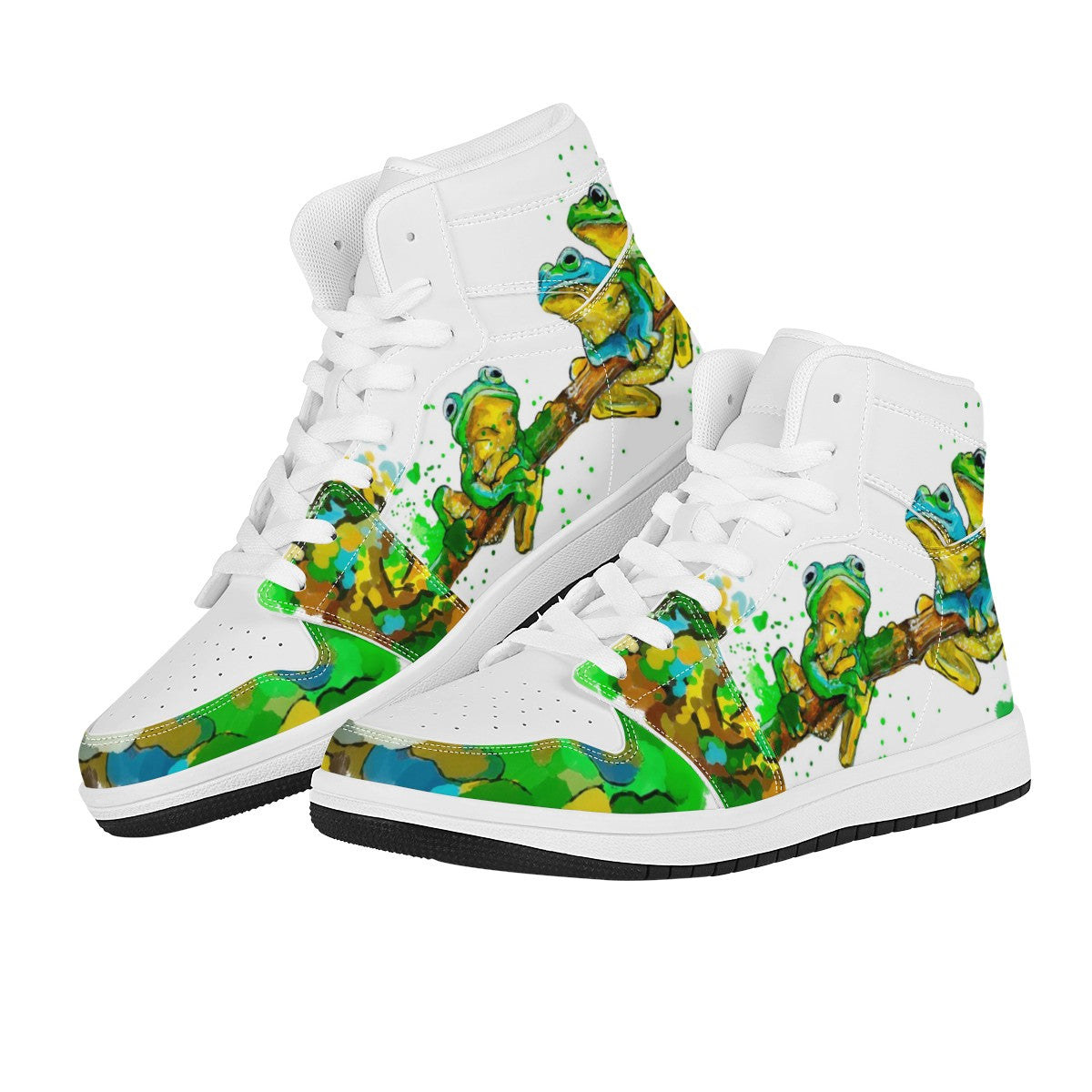 Frog Custom Nike Air Jordan 1 Leather Sneaker