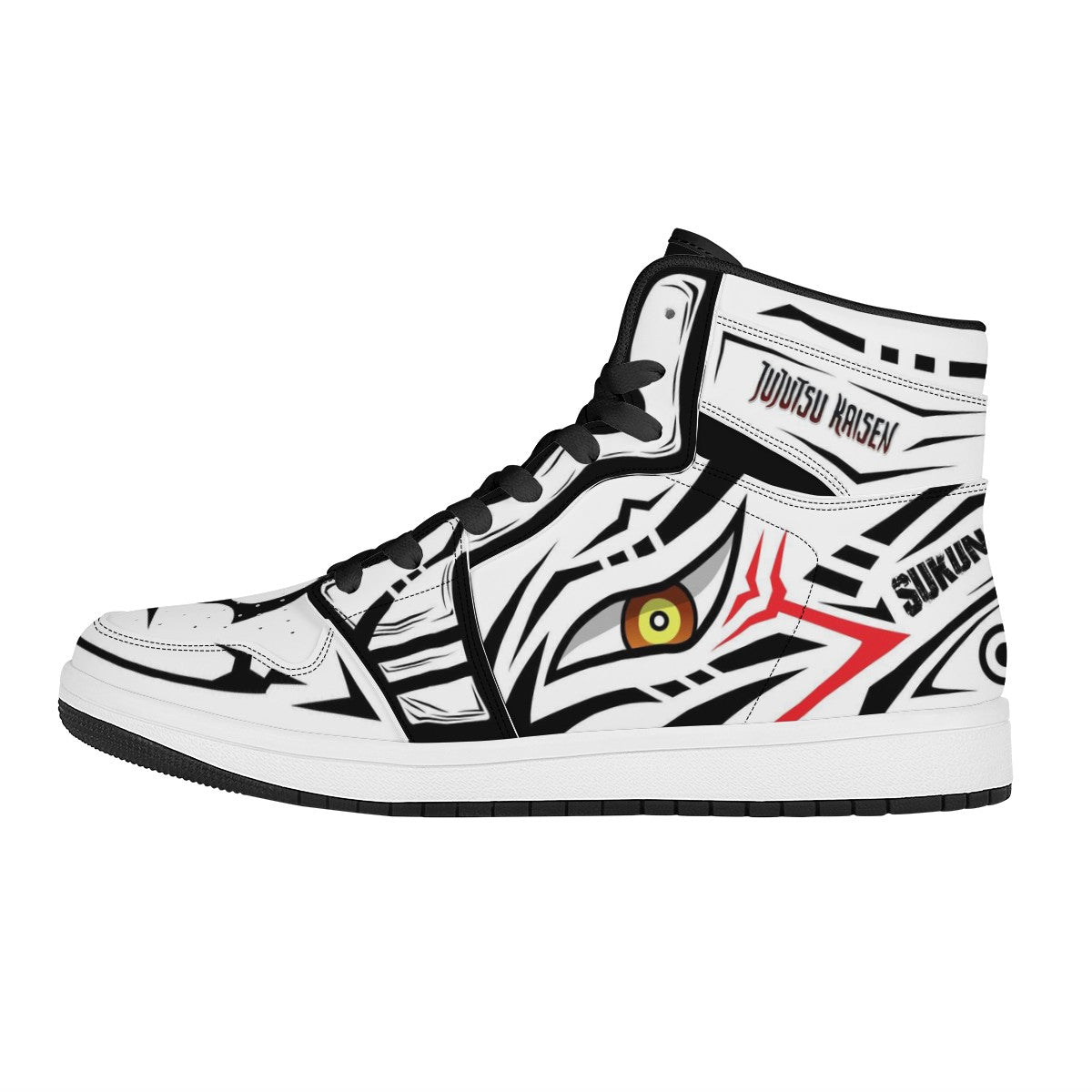 Sukuna Black High Top Leather Sneakers