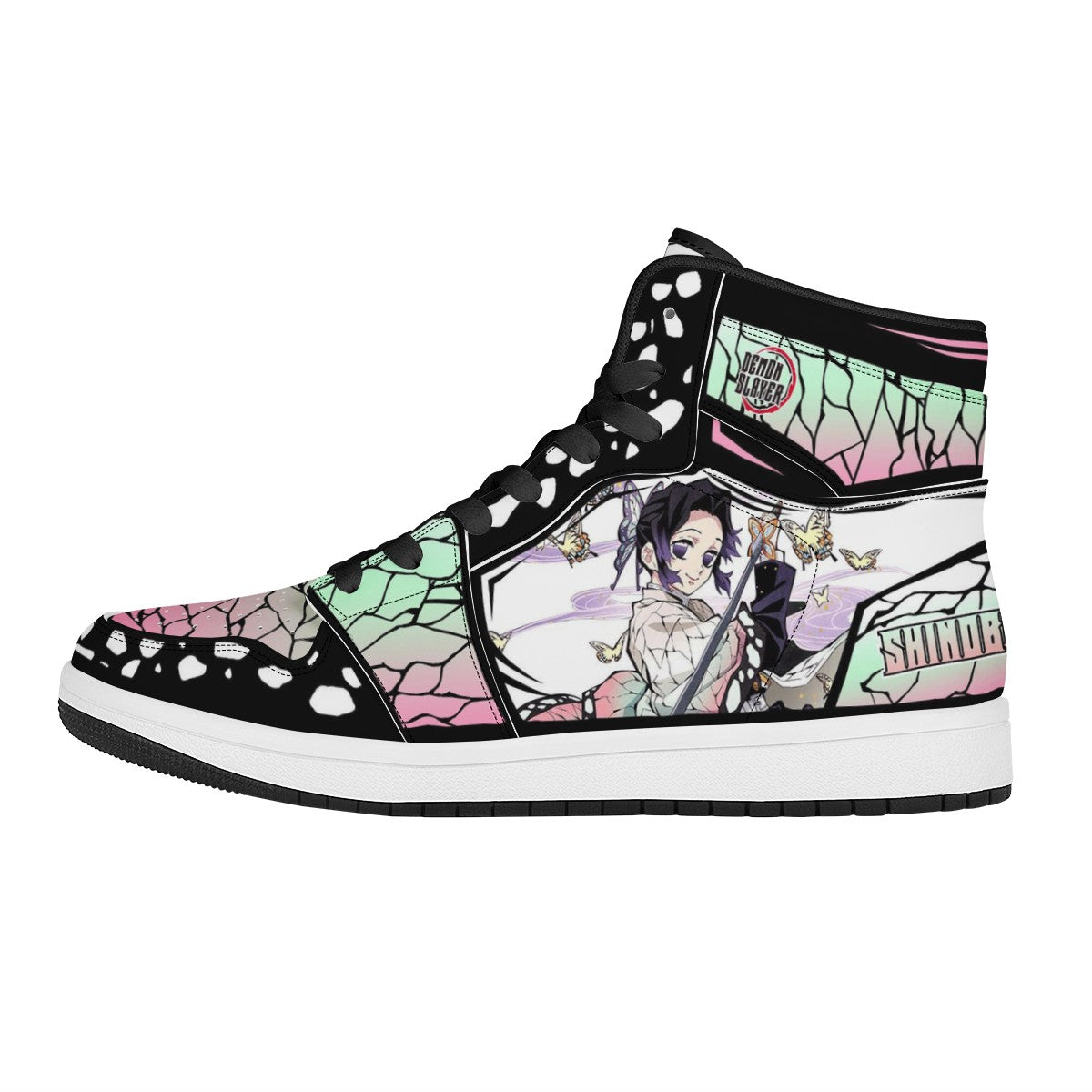 Shinobu Kocho Black High Top Leather Sneakers