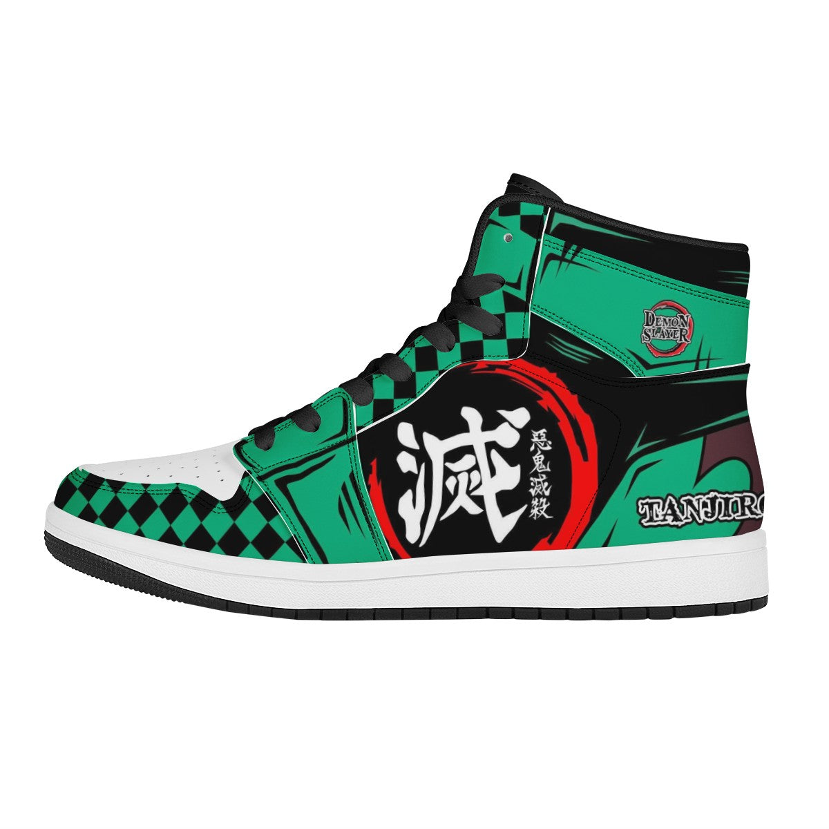 Tanjiro Kamado Black High Top Leather Sneakers