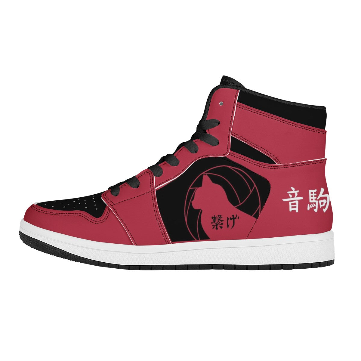 Nekoma High Black High Top Leather Sneakers