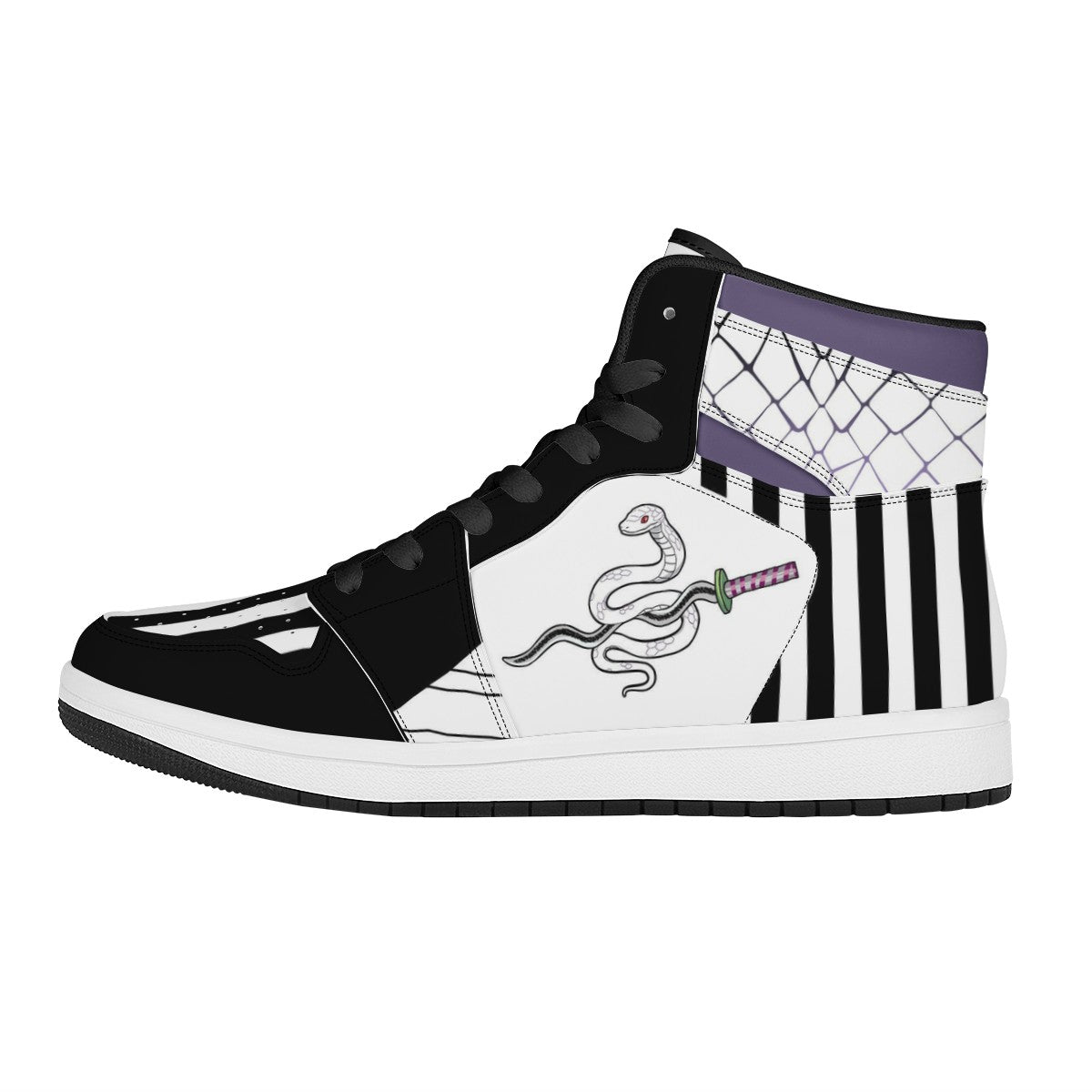 Obanai Iguro Custom Nike Air Jordan 1 Leather Sneaker