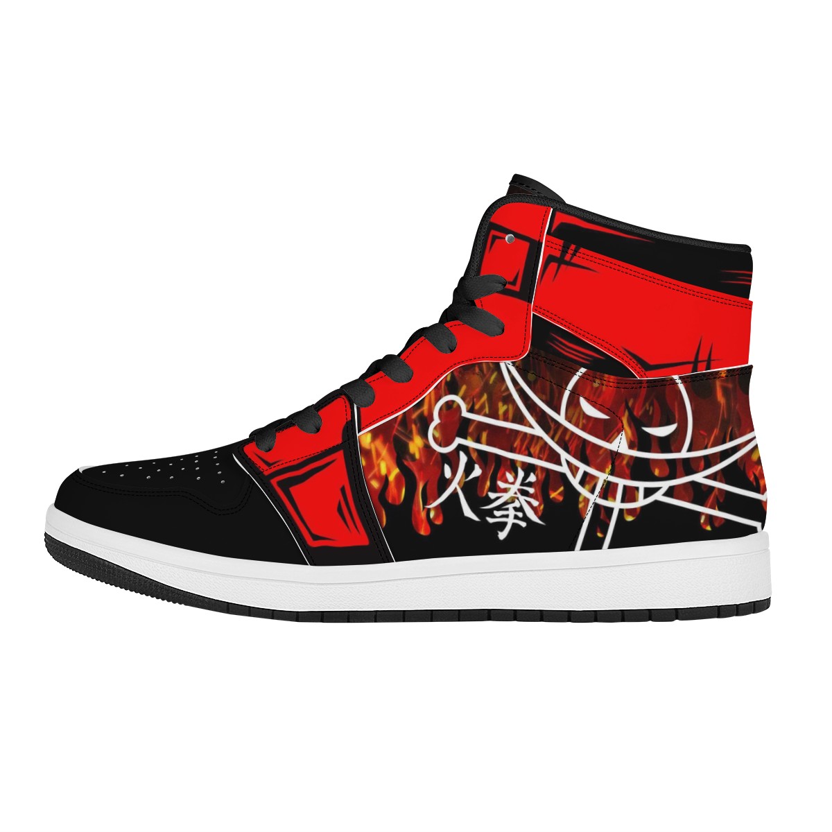 Portgas D. Ace Custom Nike Air Jordan 1 Leather Sneaker