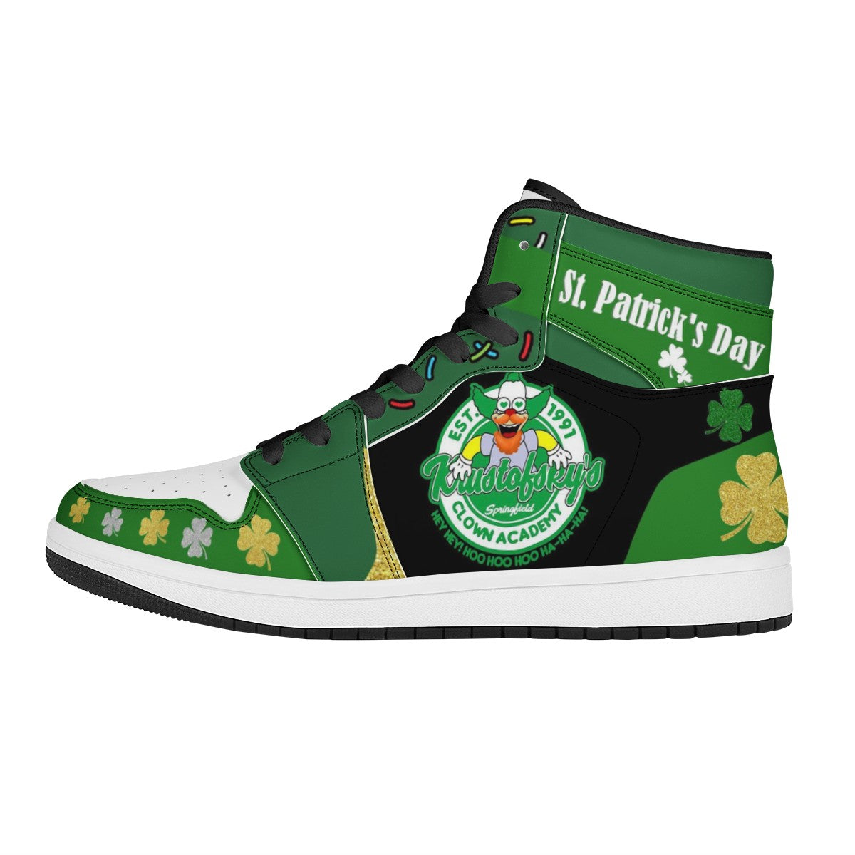 St. Patrick's Day Custom Nike Air Jordan 1 Leather Sneaker