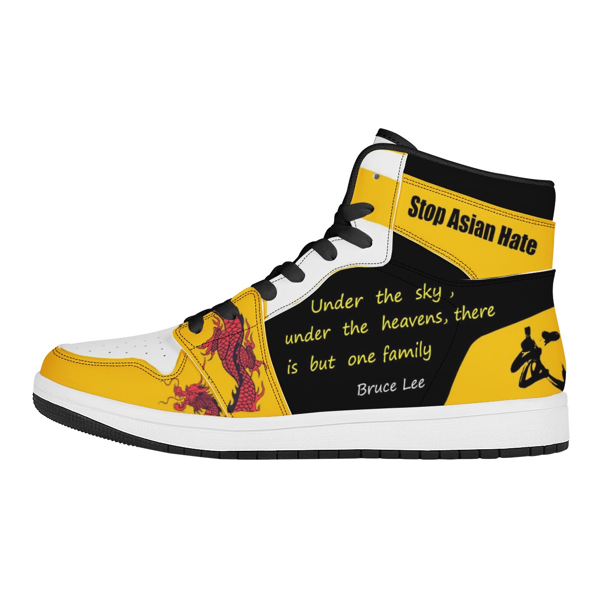 Bruce Lee Custom Nike Air Jordan 1 Leather Sneaker