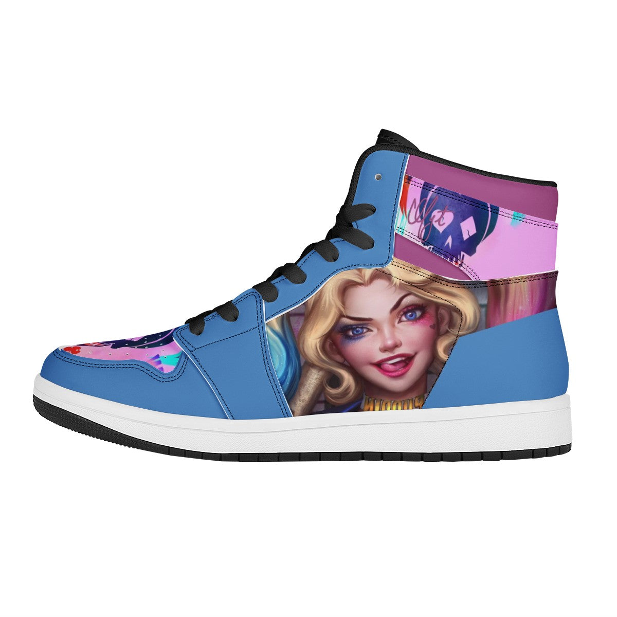 Harley Quinn Custom Nike Air Jordan 1 Leather Sneaker