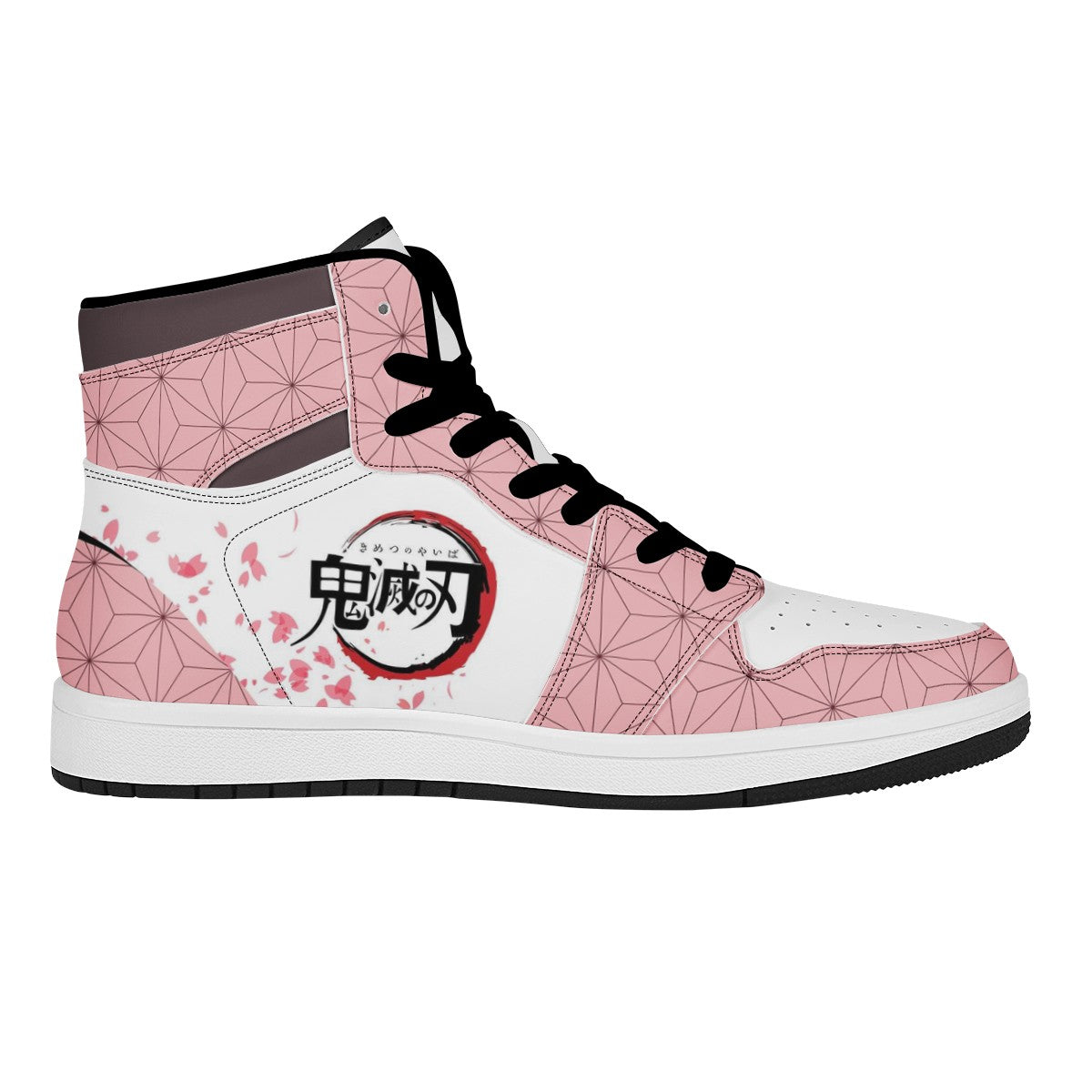Nezuko Kamado Black High Top Leather Sneakers