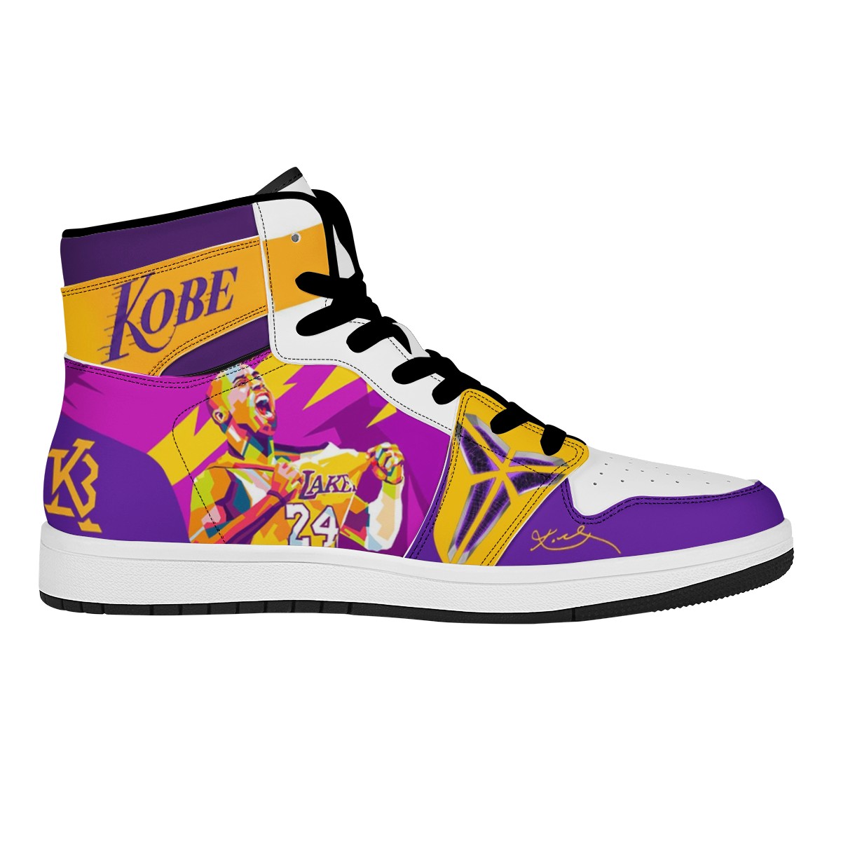 Kobe Black High Top Leather Sneakers