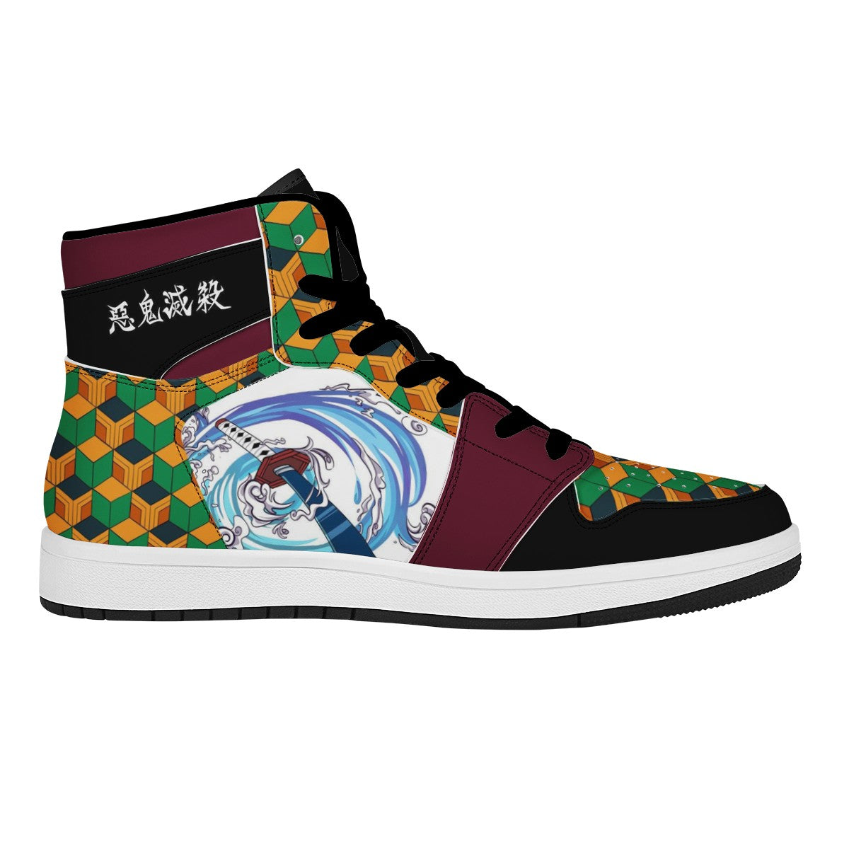 Giyu Tomioka Custom Nike Air Jordan 1 Leather Sneaker