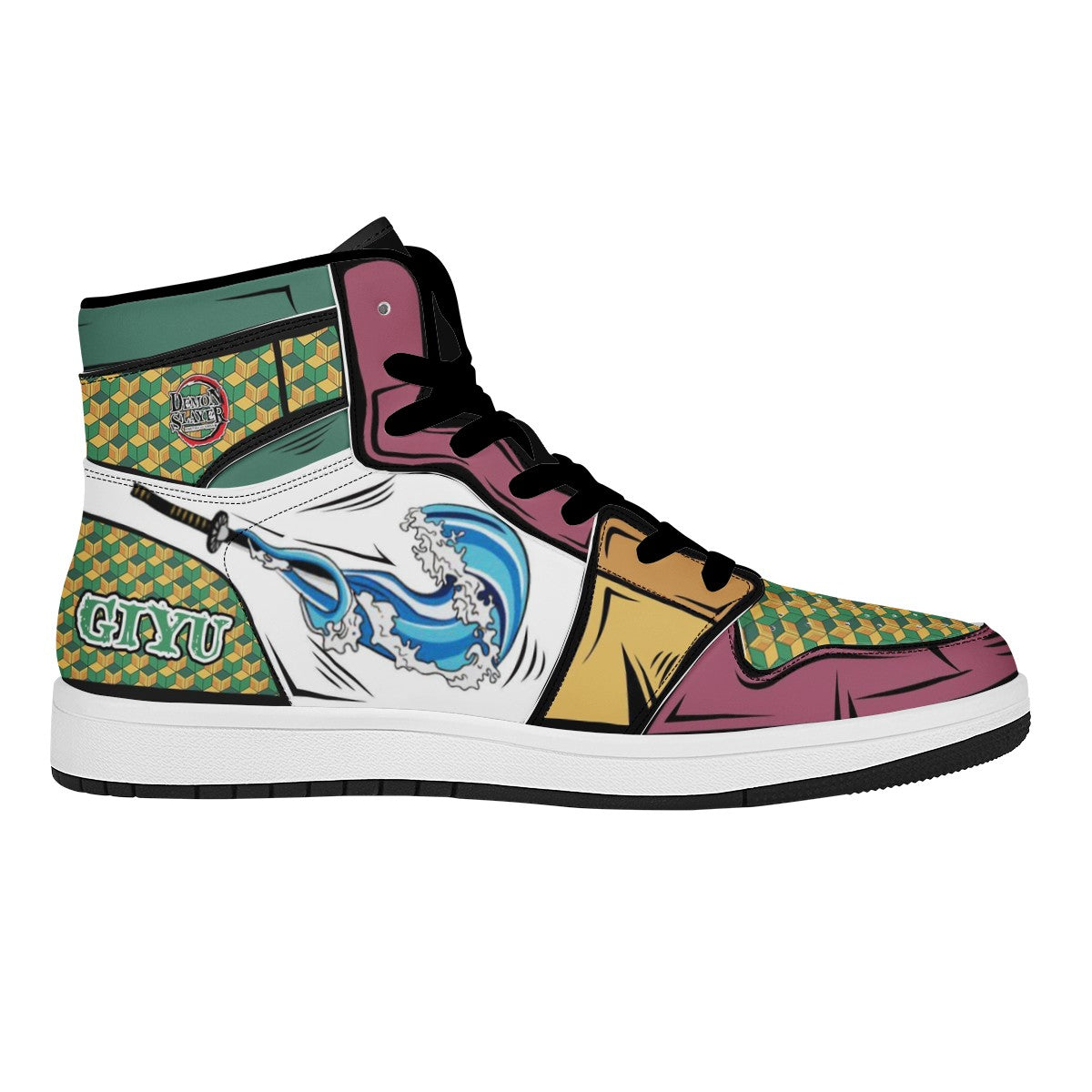 Giyu Tomioka Custom Nike Air Jordan 1 Leather Sneaker