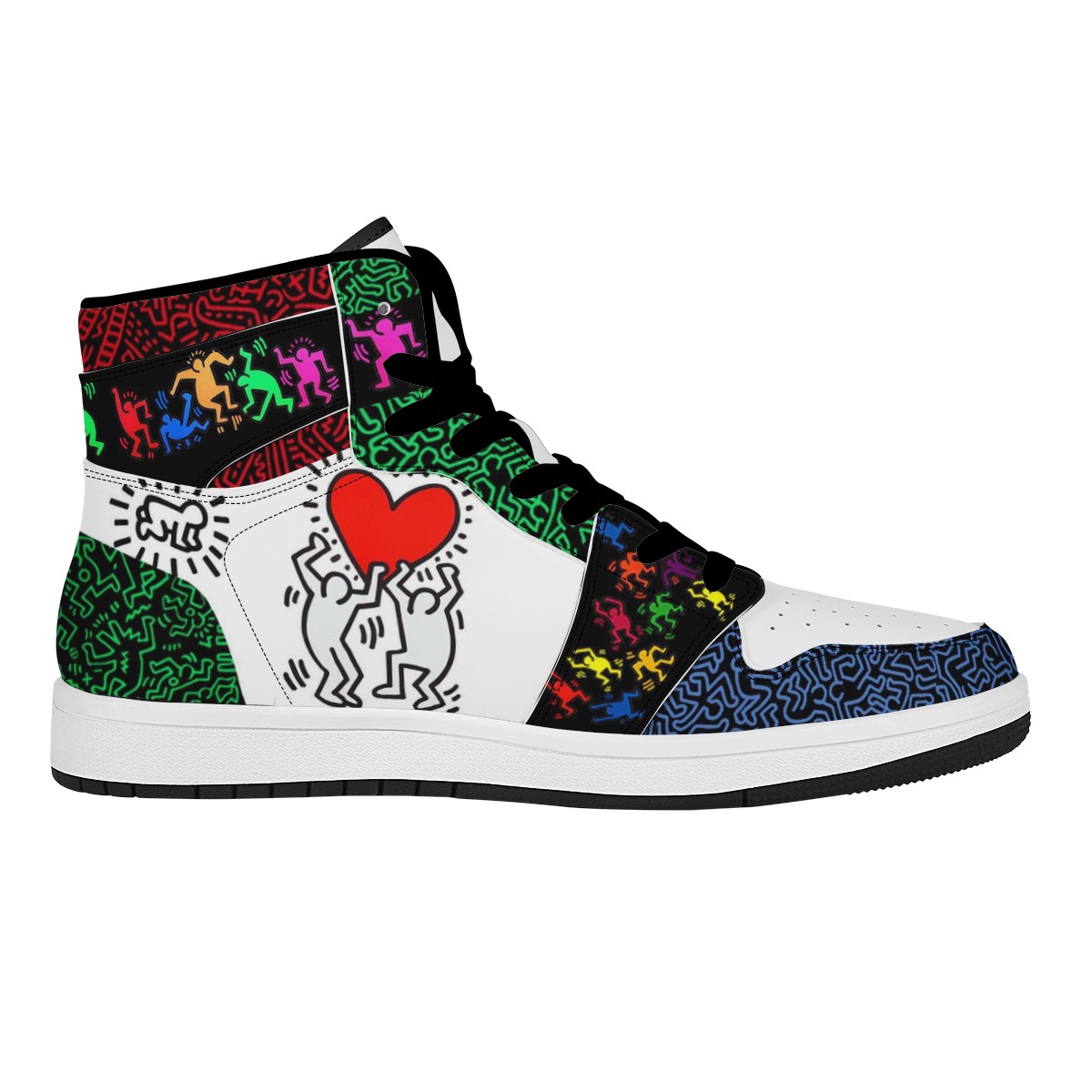 Graffiti Human Custom Nike Air Jordan 1 Leather Sneaker