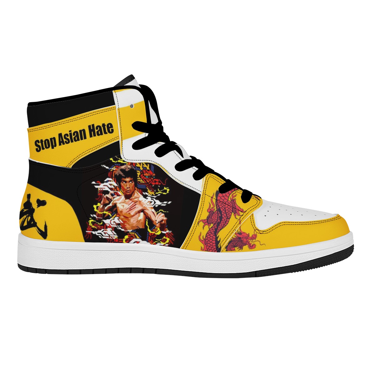 Bruce Lee Custom Nike Air Jordan 1 Leather Sneaker