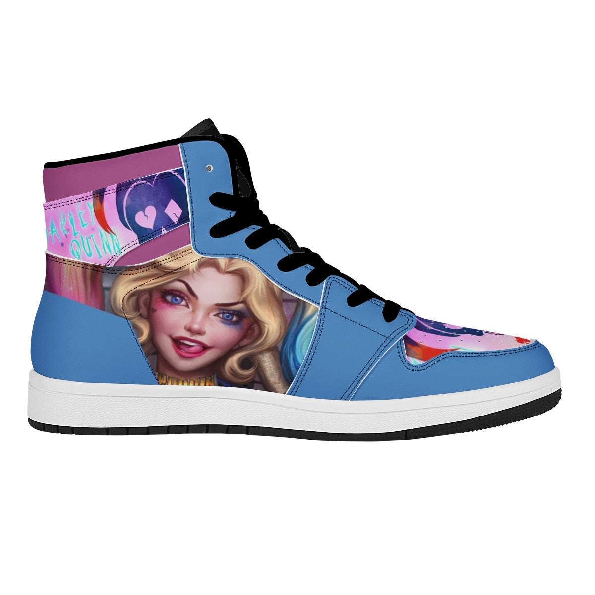 Harley Quinn Custom Nike Air Jordan 1 Leather Sneaker