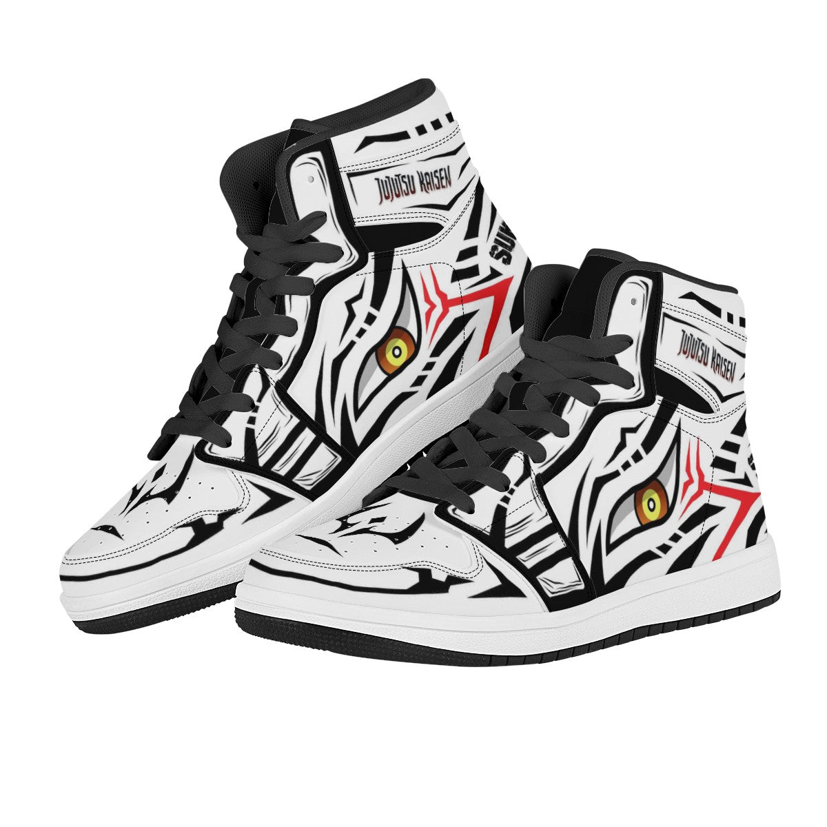 Sukuna Black High Top Leather Sneakers