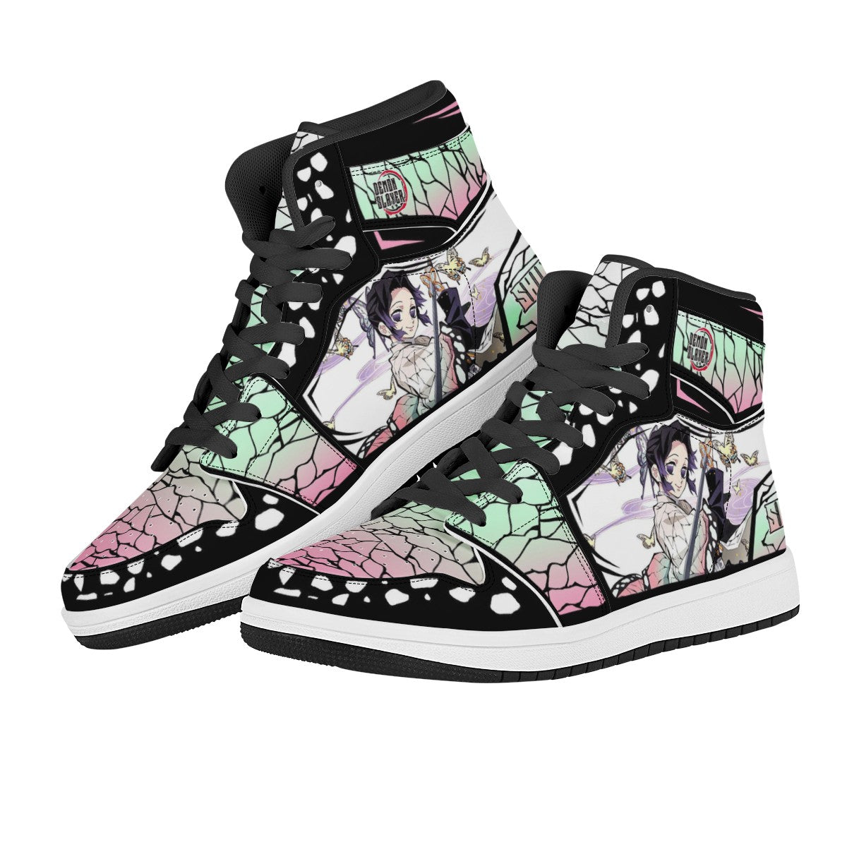 Shinobu Kocho Black High Top Leather Sneakers