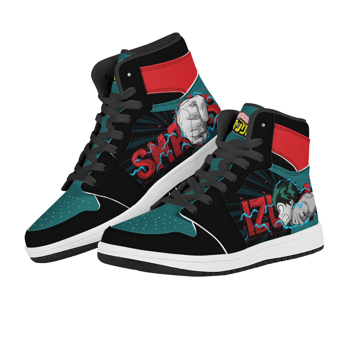 Izuku Midoriya Black High Top Leather Sneakers