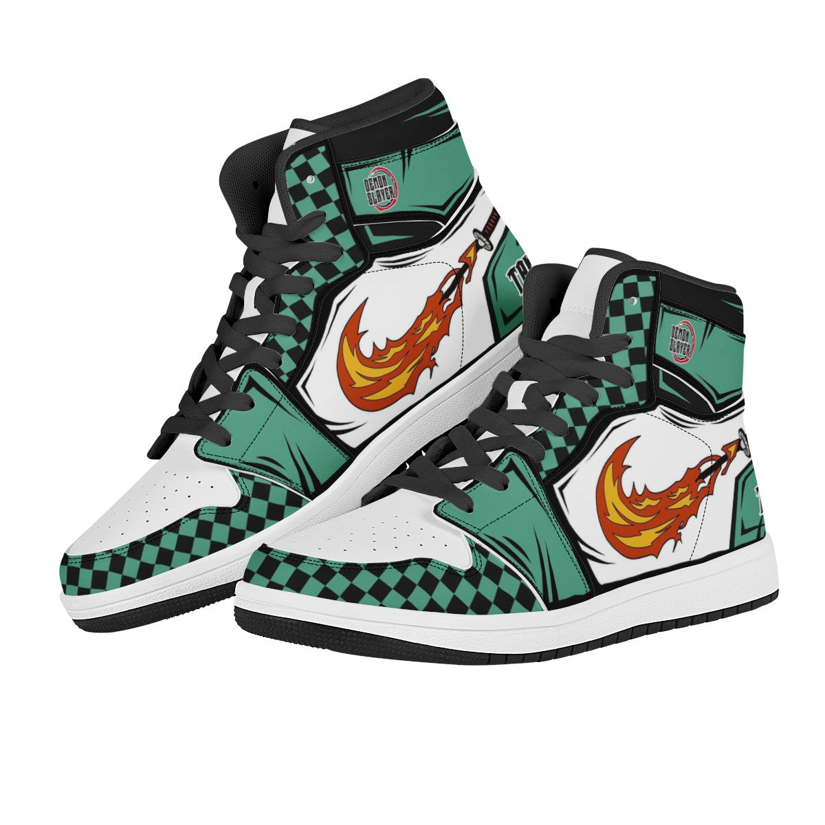 Tanjiro Kamado Custom Nike Air Jordan 1 Leather Sneaker