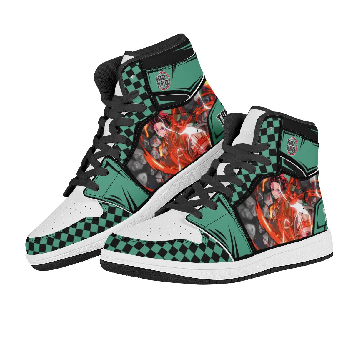 Tanjiro Kamado Custom Nike Air Jordan 1 Leather Sneaker