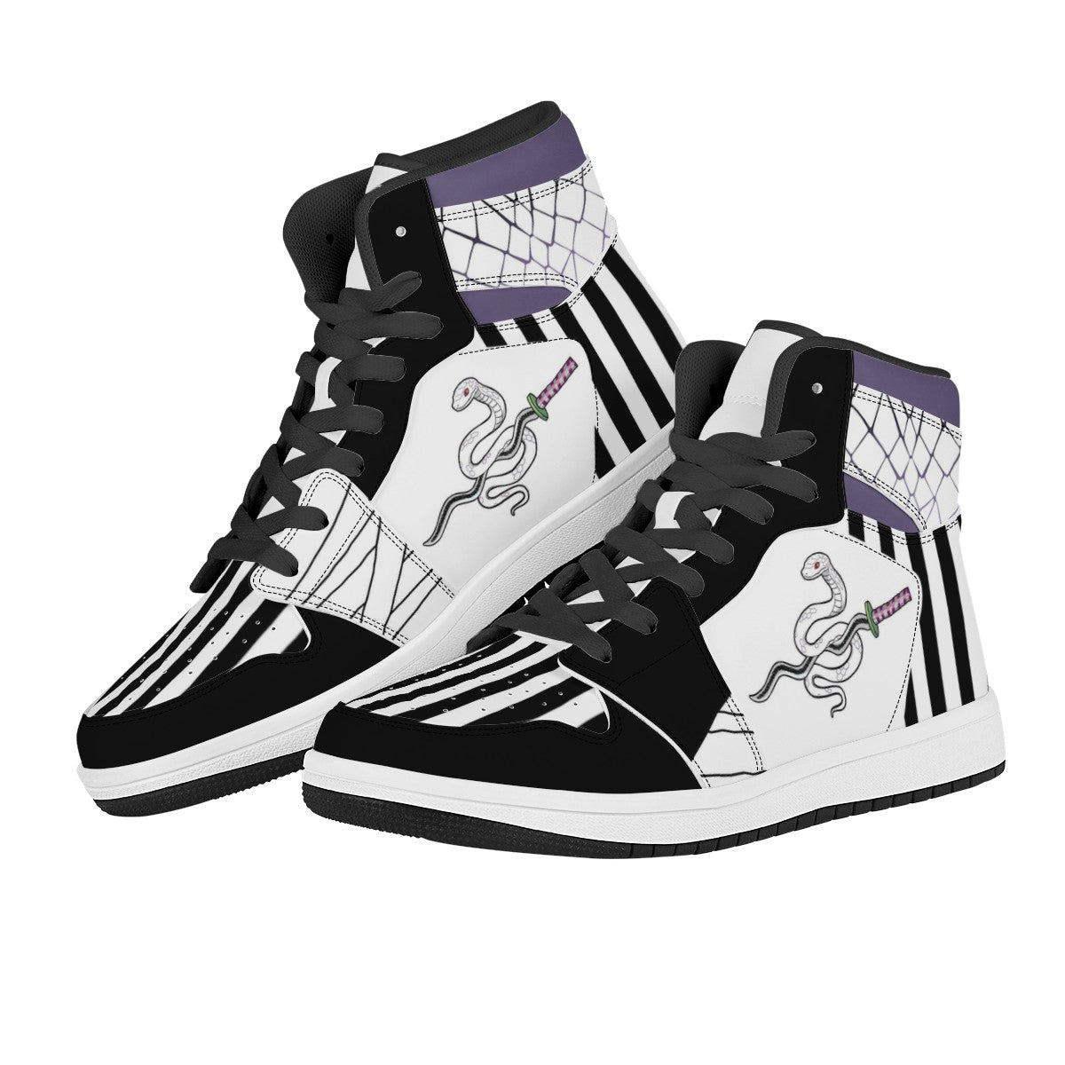 Obanai Iguro Custom Nike Air Jordan 1 Leather Sneaker