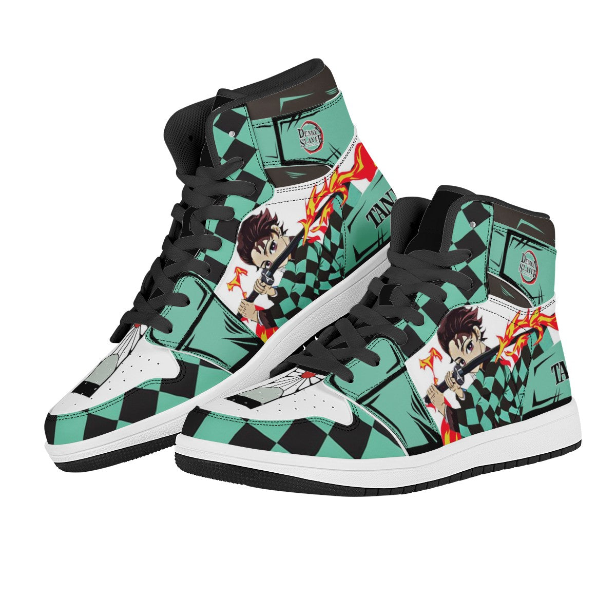 Tanjiro Kamado Custom Nike Air Jordan 1 Leather Sneaker