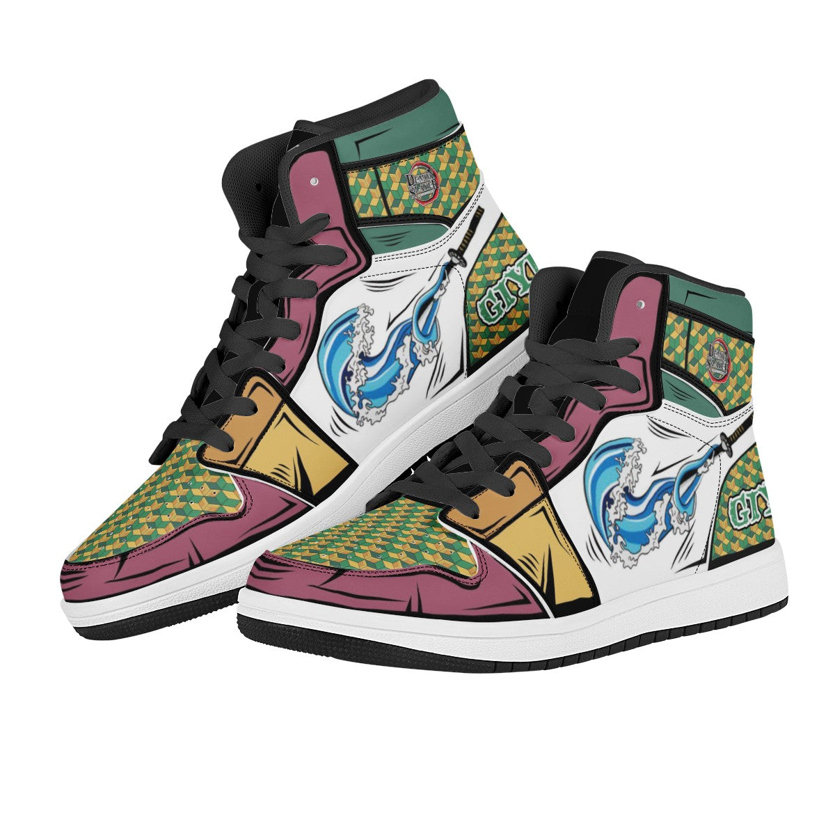 Giyu Tomioka Custom Nike Air Jordan 1 Leather Sneaker