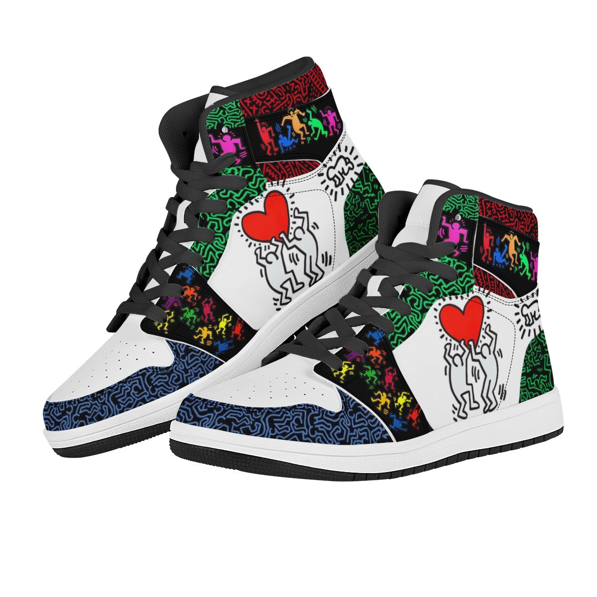 Graffiti Human Custom Nike Air Jordan 1 Leather Sneaker