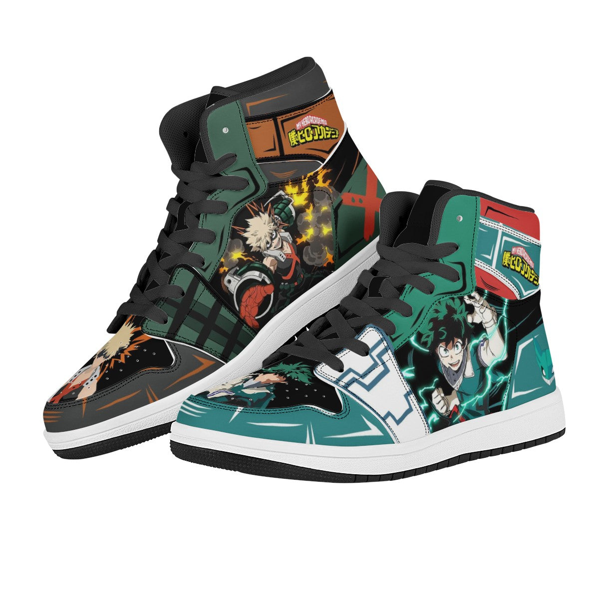 Izuku Midoriya, Katsuki Bakugo Custom Nike Air Jordan 1 Leather Sneaker