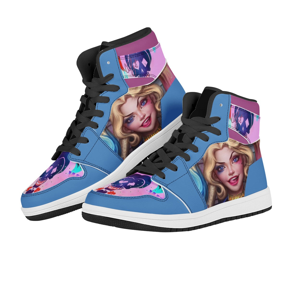 Harley Quinn Custom Nike Air Jordan 1 Leather Sneaker