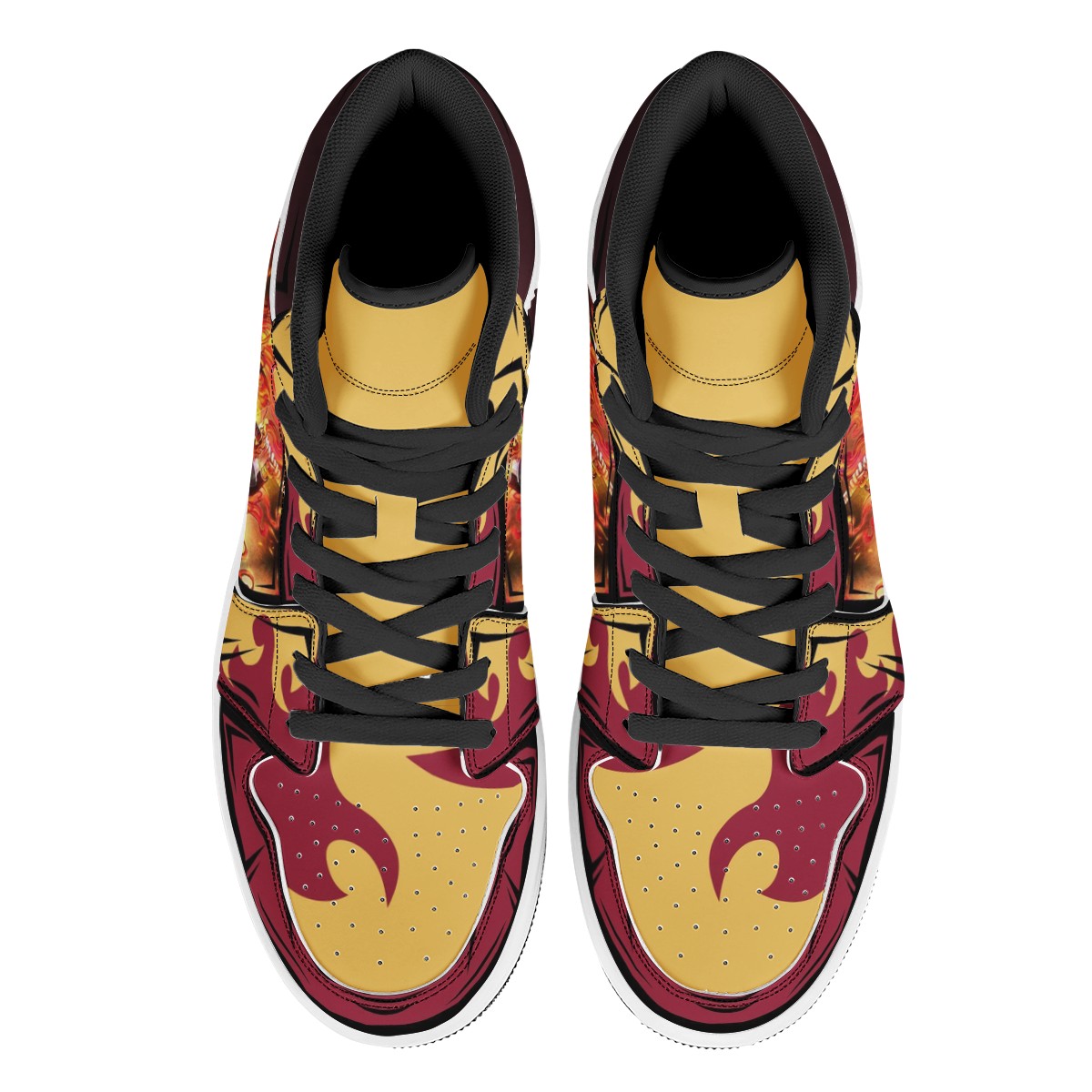 Kyojuro Rengoku Black High Top Leather Sneakers