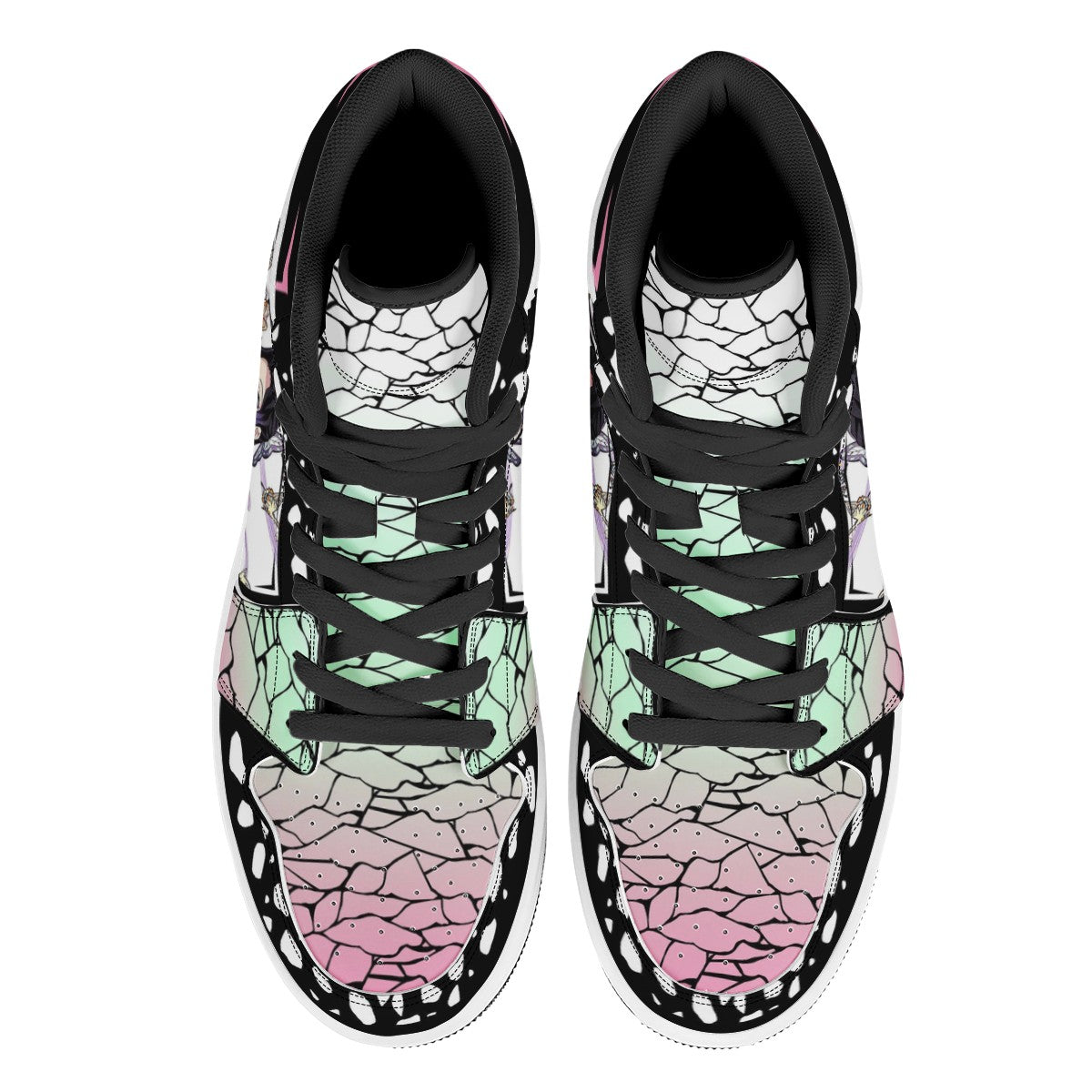 Shinobu Kocho Black High Top Leather Sneakers