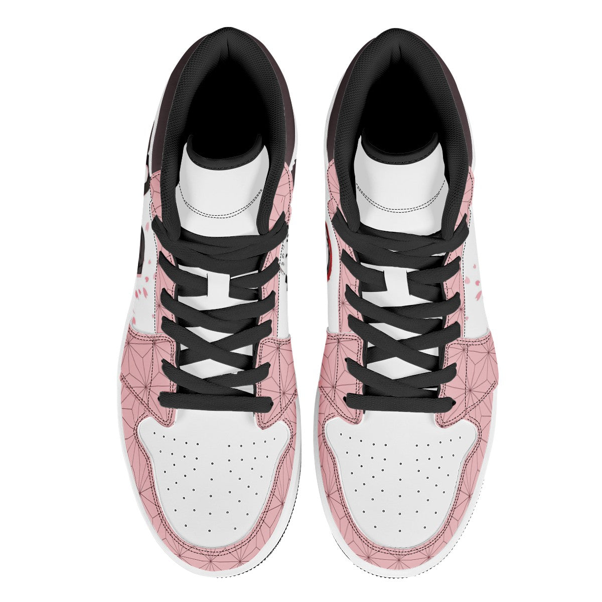 Nezuko Kamado Black High Top Leather Sneakers