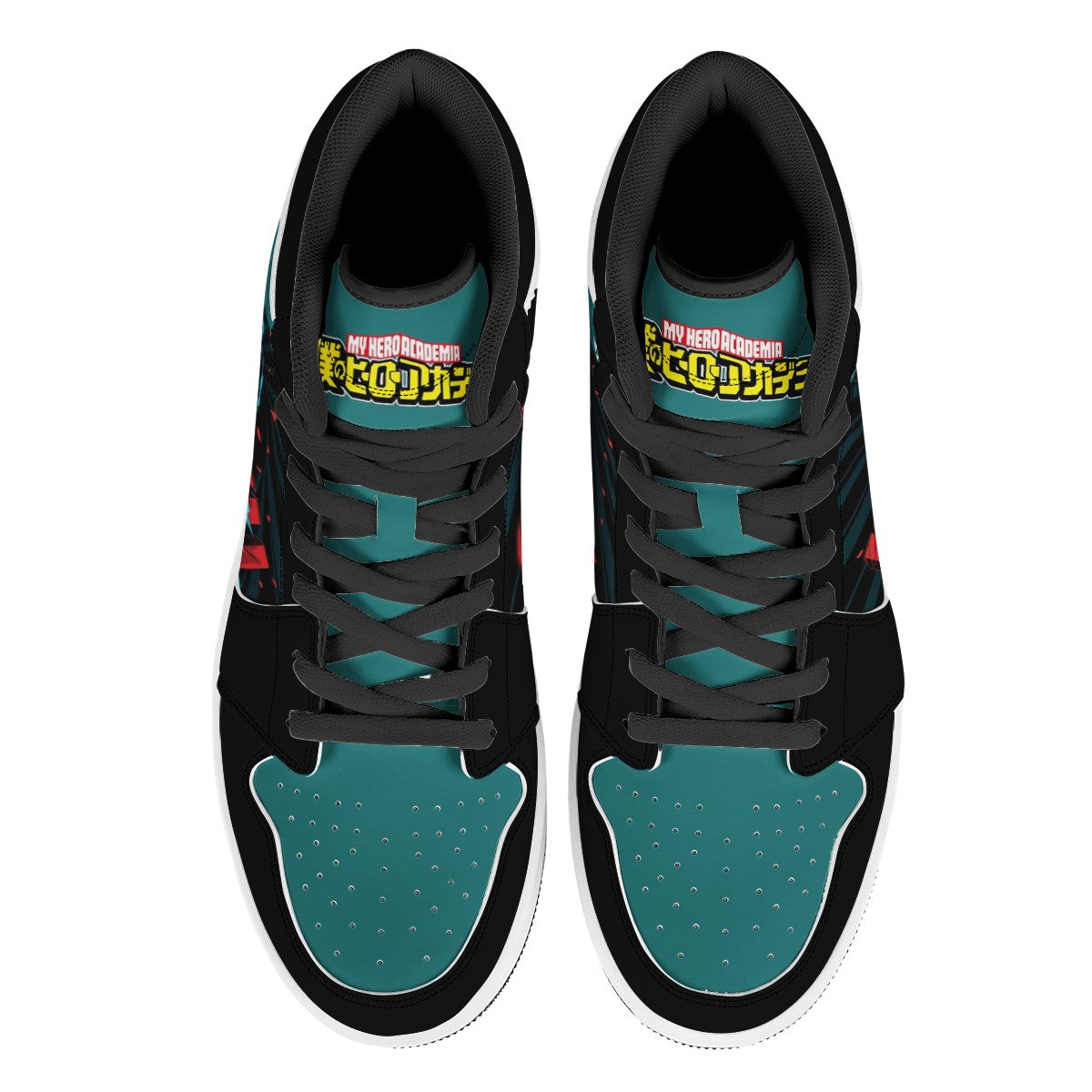 Izuku Midoriya Black High Top Leather Sneakers
