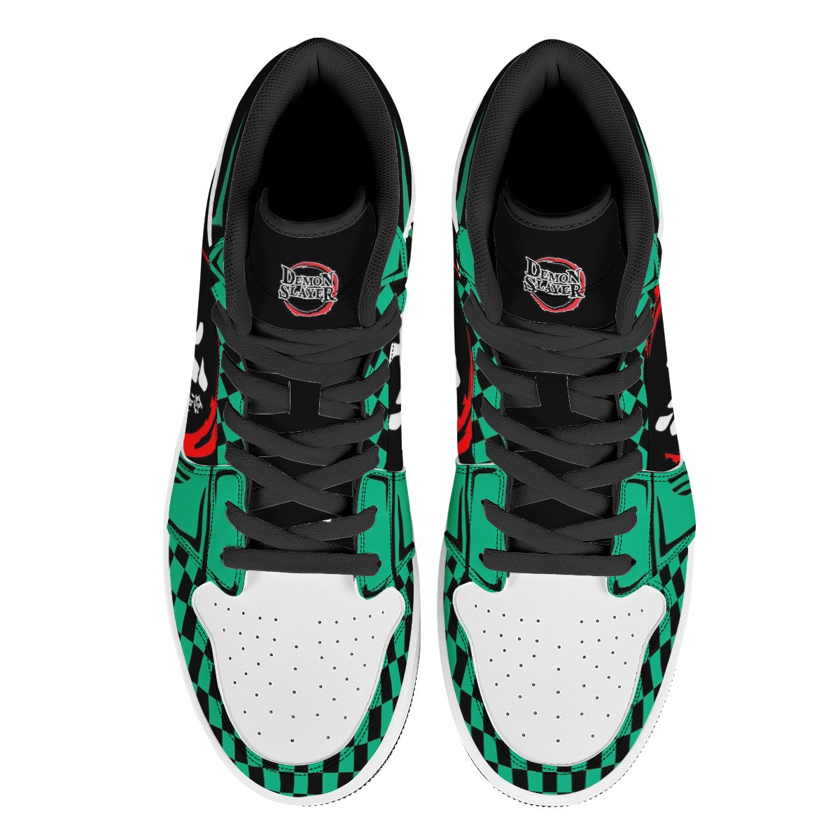 Tanjiro Kamado Black High Top Leather Sneakers