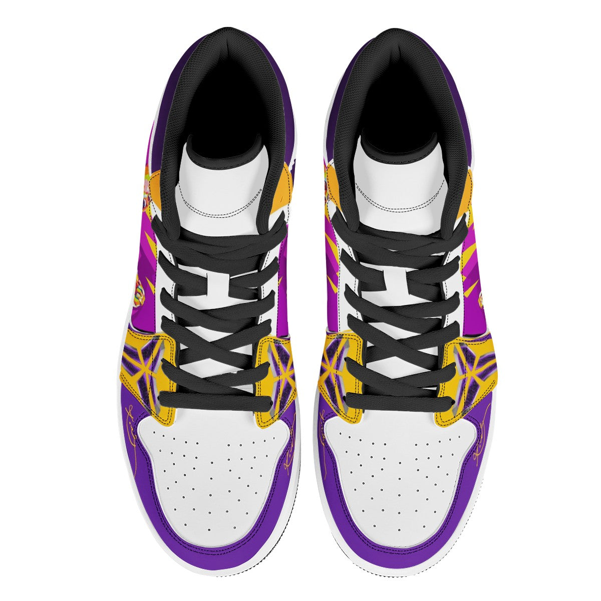 Kobe Black High Top Leather Sneakers