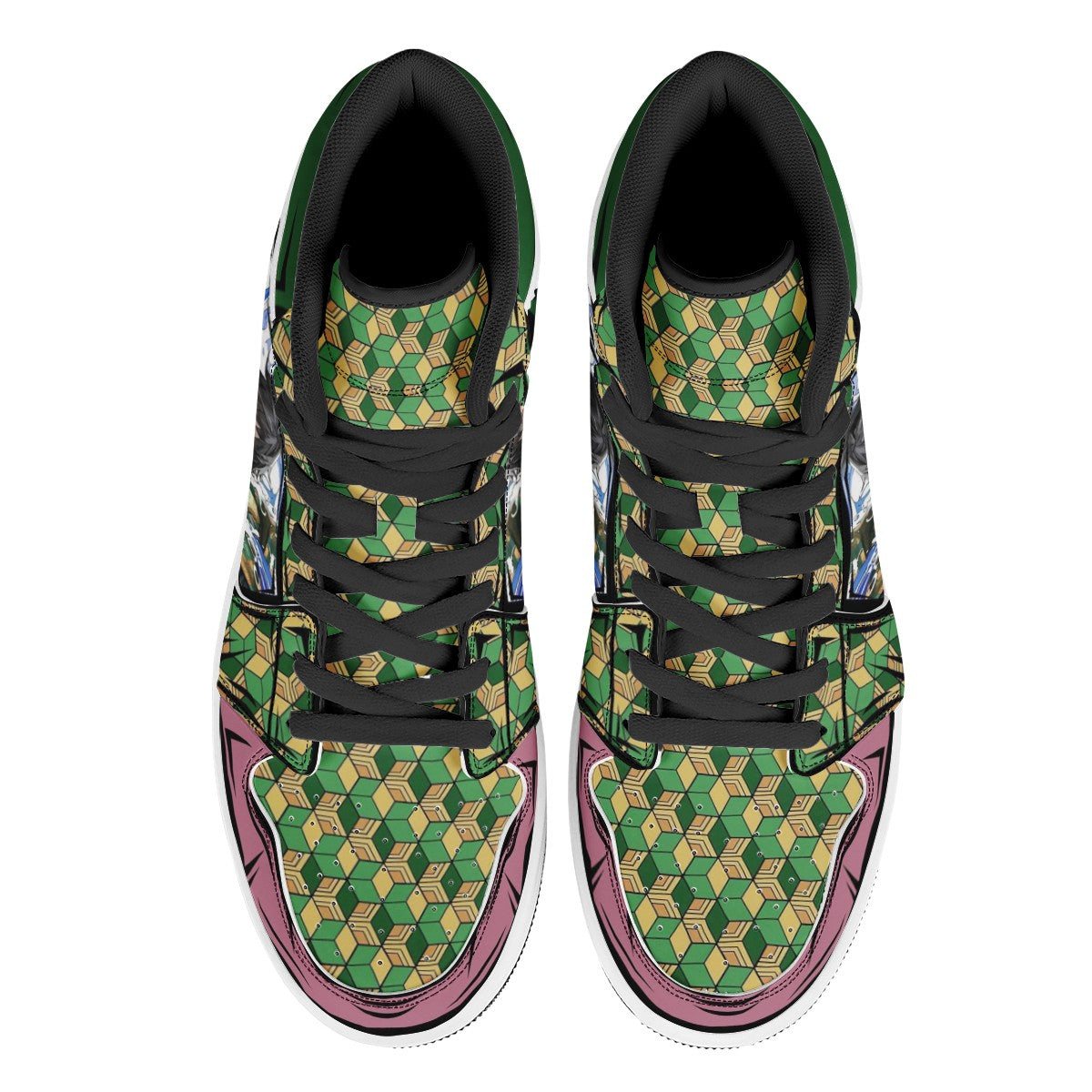 Giyu Tomioka Custom Nike Air Jordan 1 Leather Sneaker