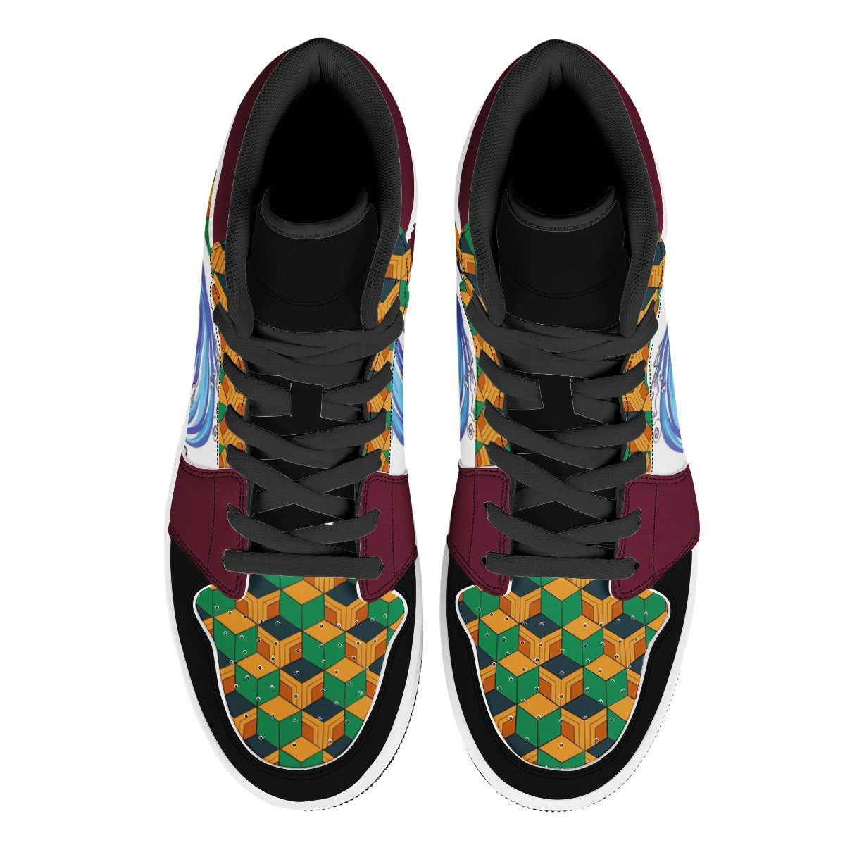 Giyu Tomioka Custom Nike Air Jordan 1 Leather Sneaker