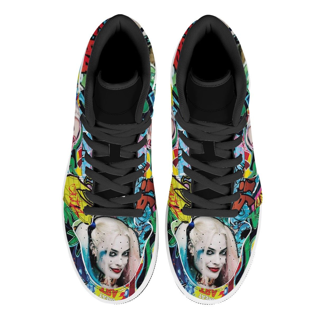 Harley Quinn Custom Nike Air Jordan 1 Leather Sneaker