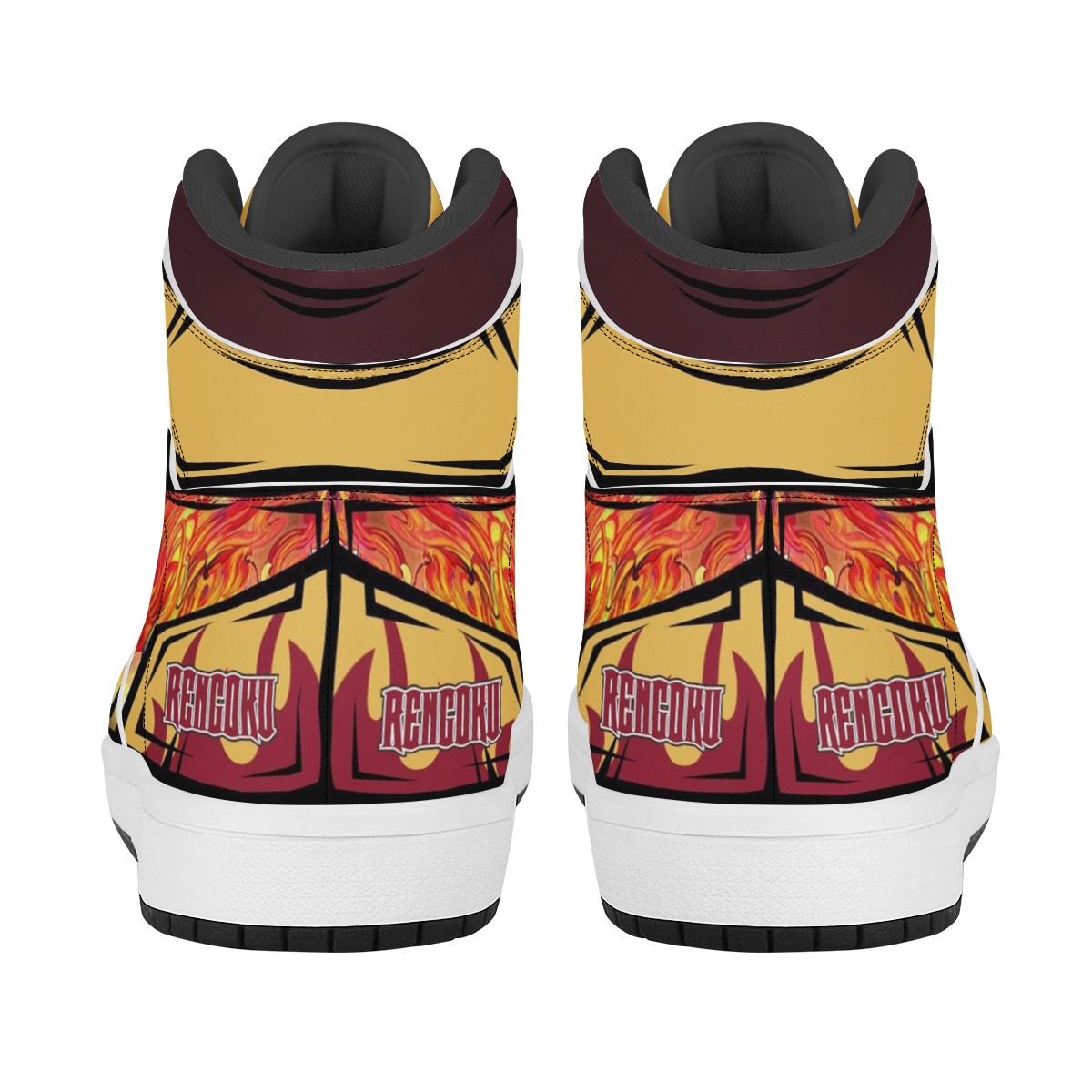 Kyojuro Rengoku Black High Top Leather Sneakers